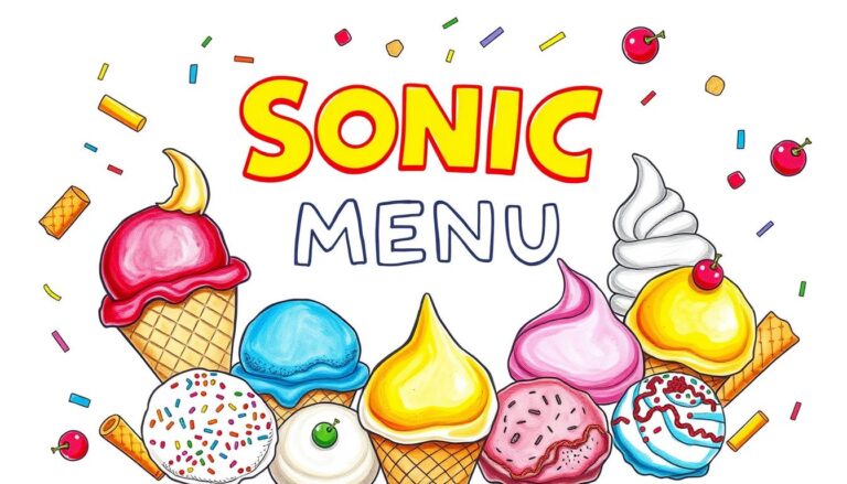 Sonic Ice Cream Menu