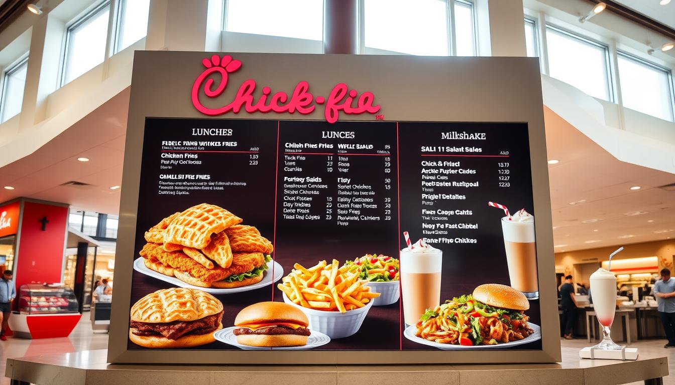 chick fil a lunch menu