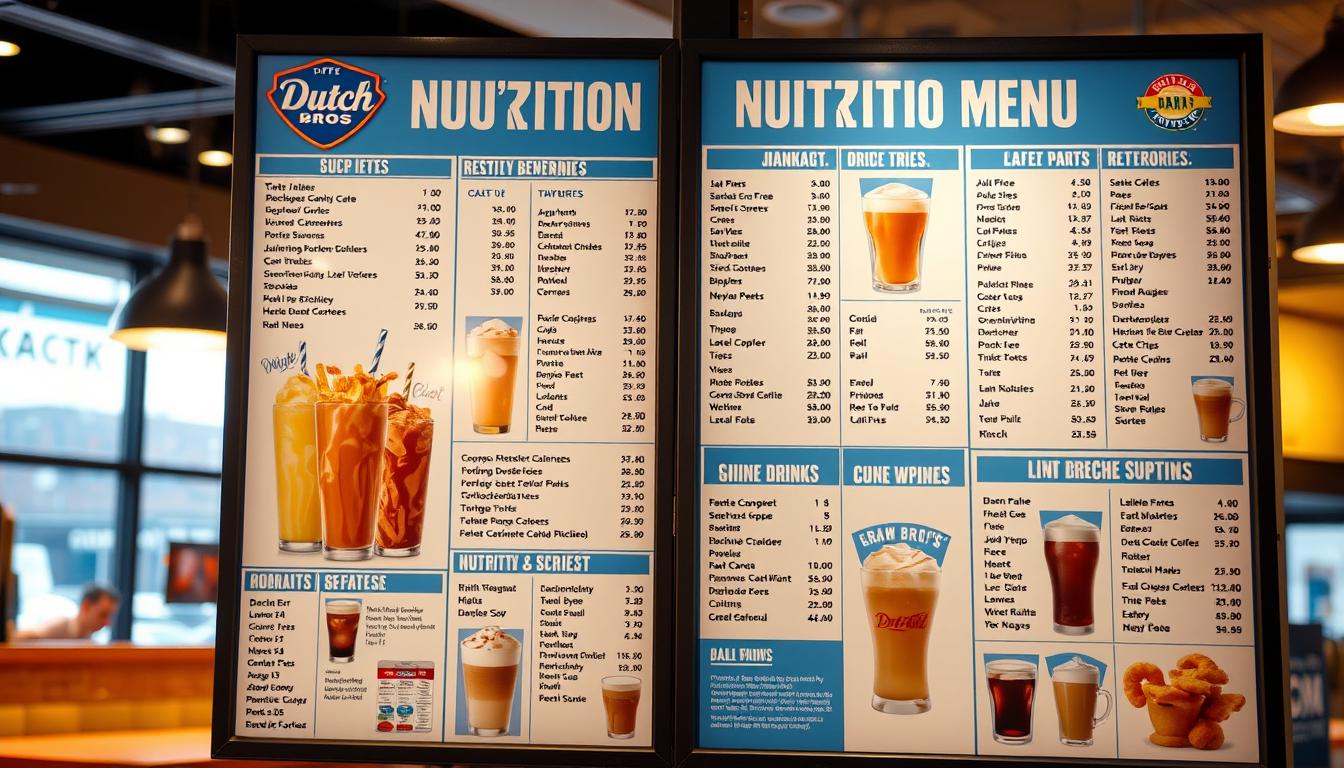 dutch bros nutrition menu