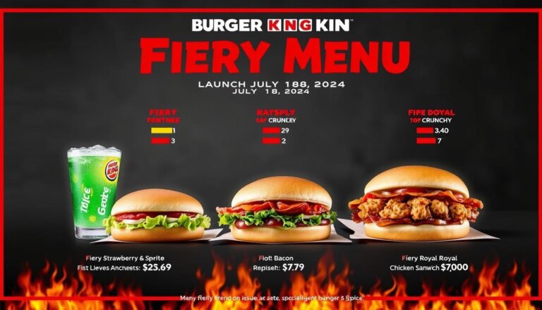 Burger King Fiery Menu With Price