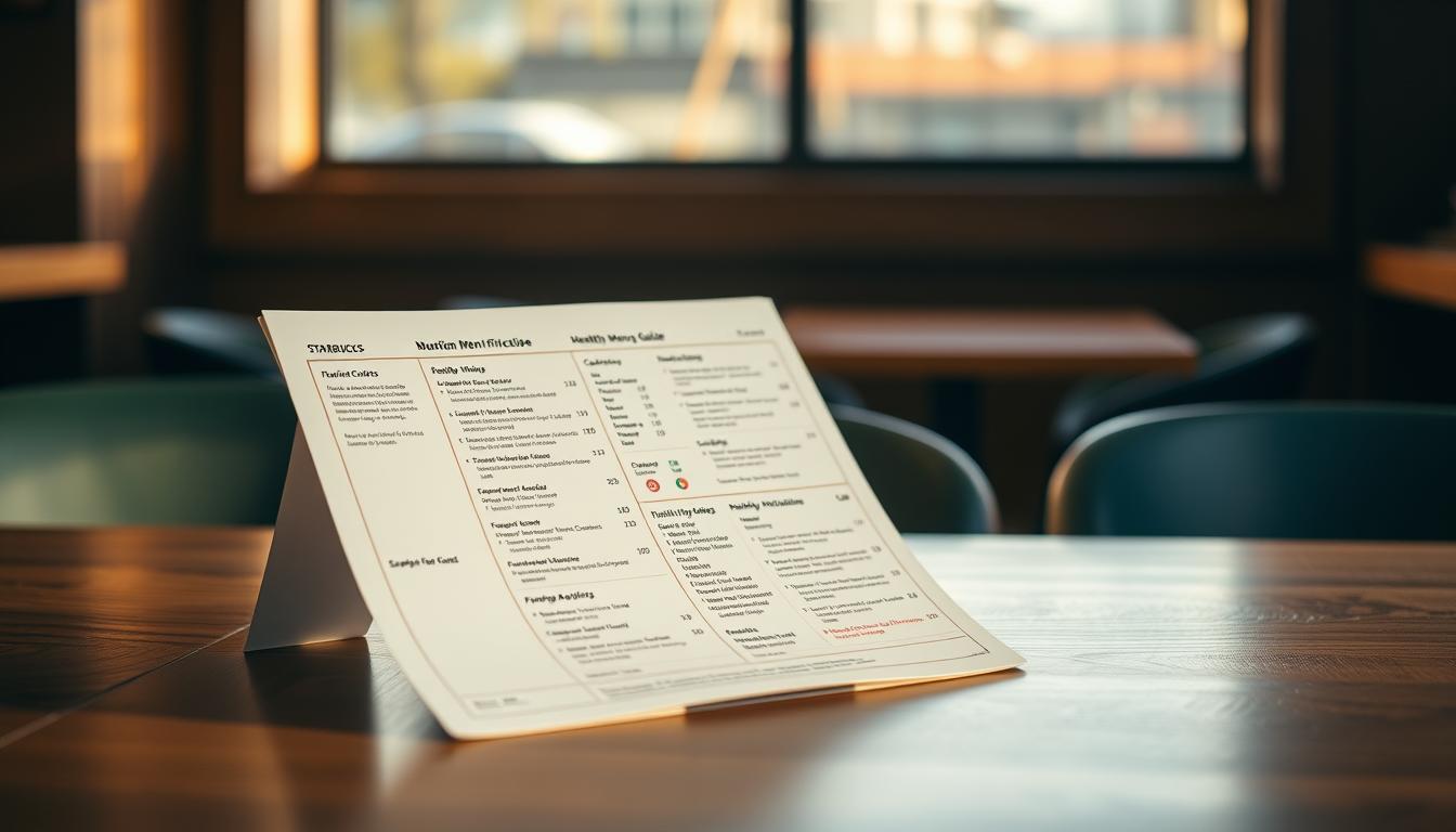 starbucks nutrition menu
