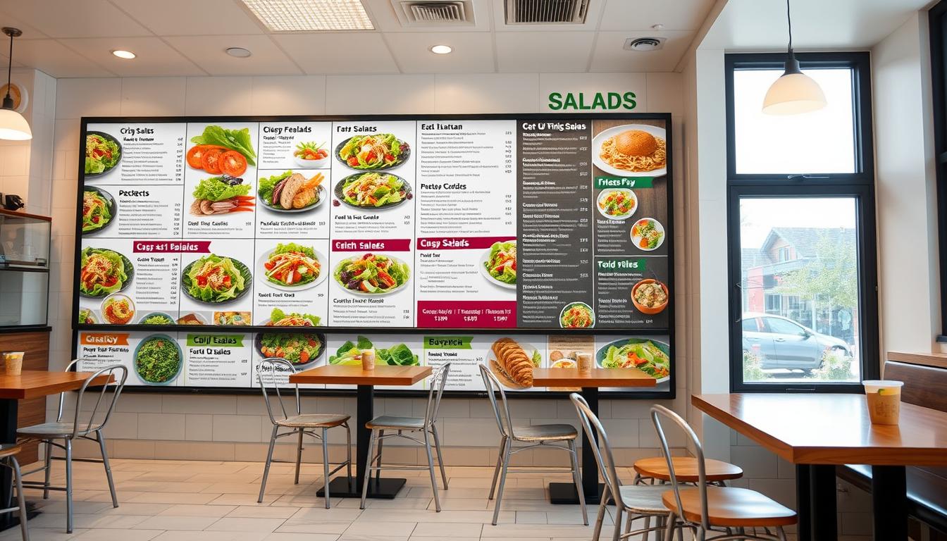subway salad menu