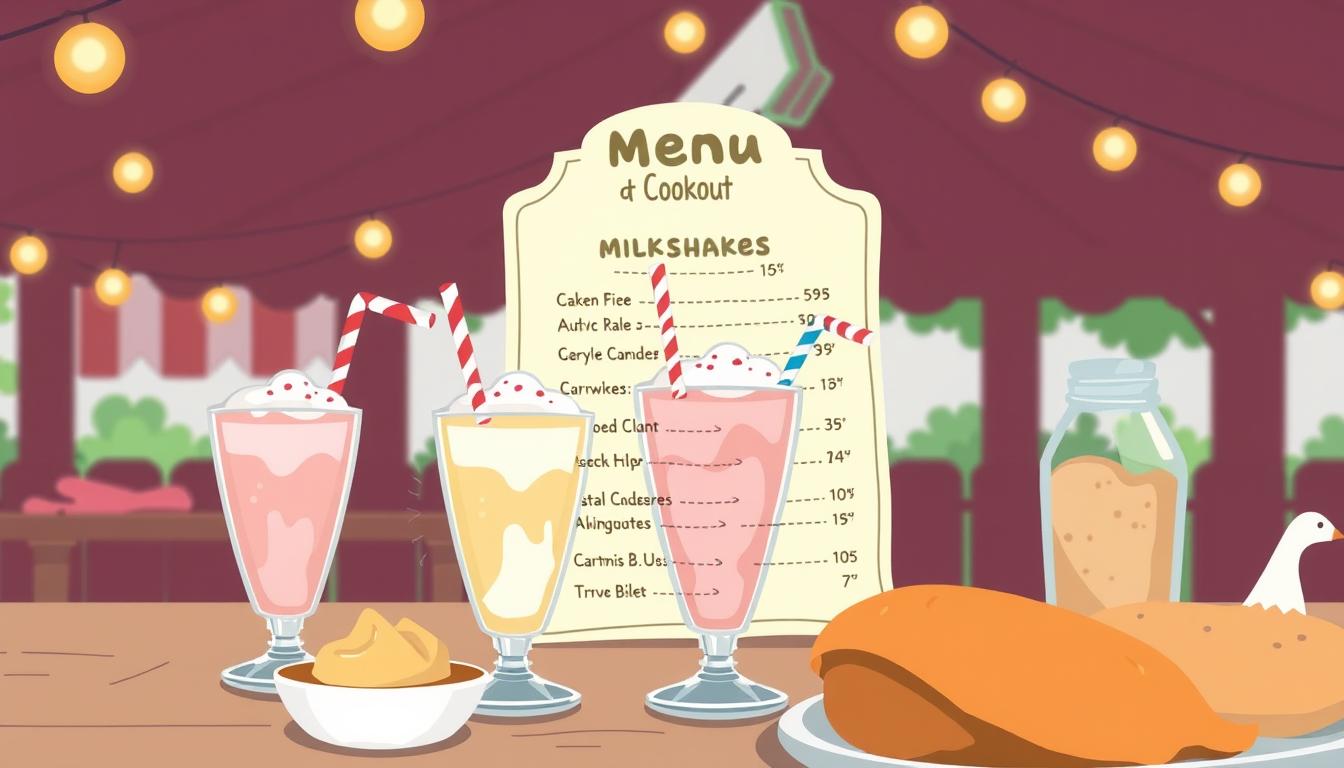 cookout milkshakes menu